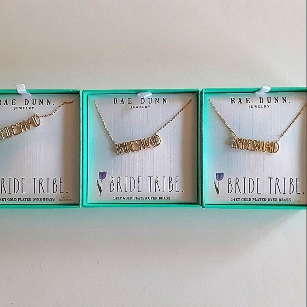 Rae Dunn Bridesmaid Necklaces Set Of 3 New In Boxes